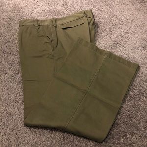 J Crew Classic Wide Leg Chino Trousers